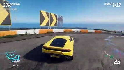 Forza Horizon 4 - Yellow Lamborghini Huracan Race Gameplay 4K