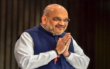 Building of Home Ministry decorated to welcome Amit Shah