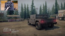 SPINTIRES MUDRUNNER AMERICAN WILDS - HUMMER H1 - OFF-ROAD with THRUSTMASTER TX   TH8A -