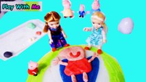 Elsa Making Peppa Pig Play Doh ! Unboxing Elsa and Anna Find Surprise Egg