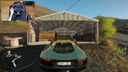 Forza Horizon 4 - LAMBORGHINI AVENTADOR - OFF-ROAD with THRUSTMASTER TX + TH8A -