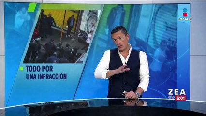 Infracción desata pelea en la alcaldía Iztacalco