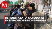 Detienen a tres presuntos extorsionadores de Cetram de Indios Verdes