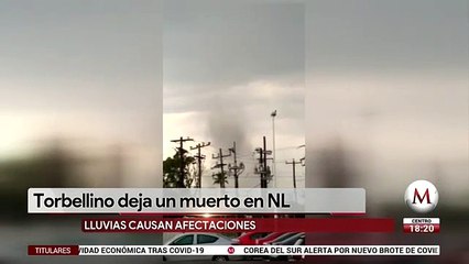 Trombas y tornados causan destrozos en Monterrey