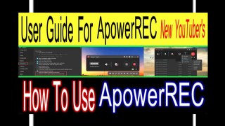 How to use ApowerREC I best settings of ApowerREC I for YouTubers please watch this video