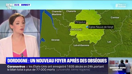 Coronavirus: en Dordogne, un foyer détecté après des obsèques