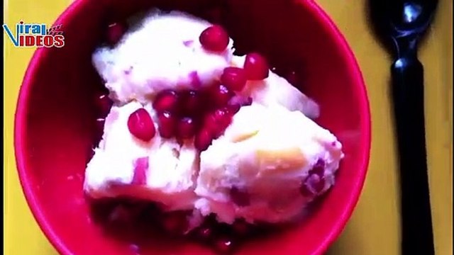 How to Make Fruit Custard Ice Cream | Fruit Custard Recipe | Healthy Dessert Recipe