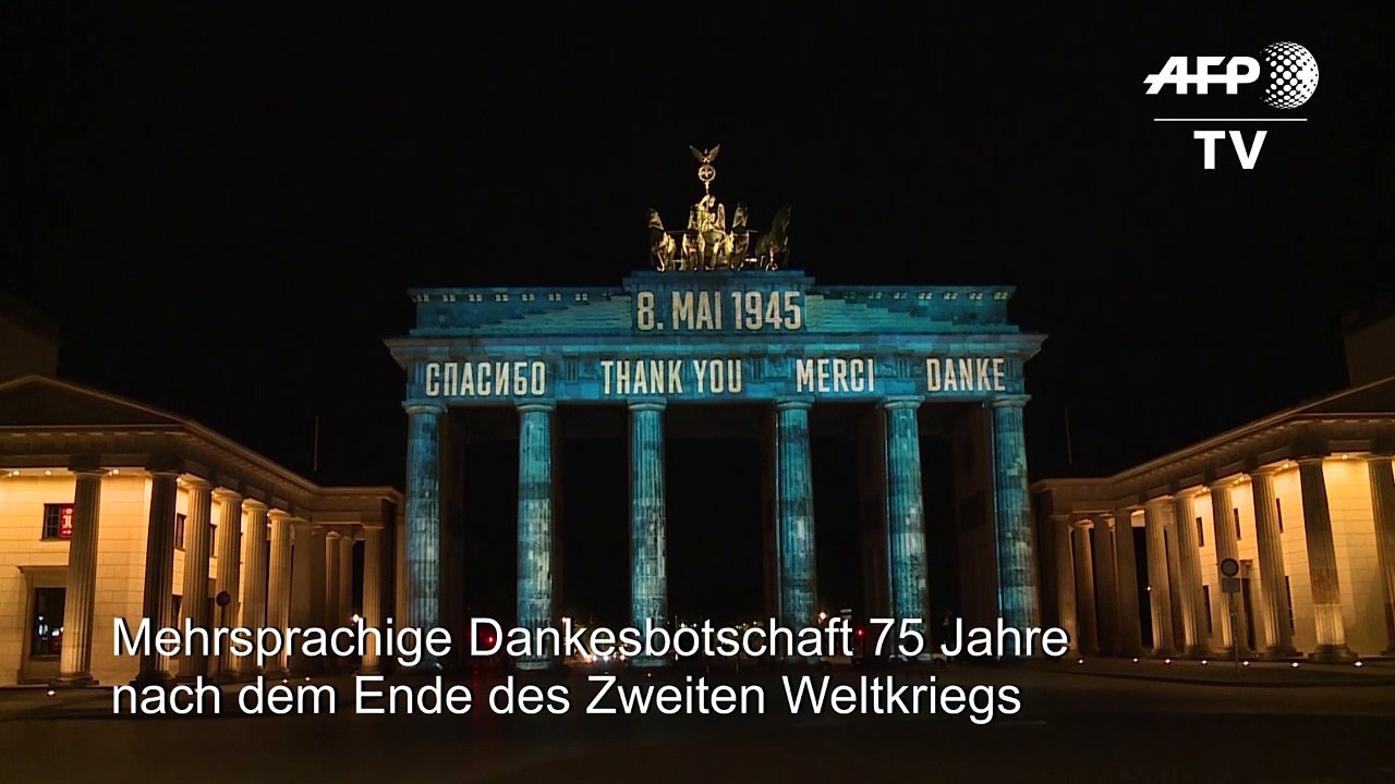 Berlin sagt Alliierten 'Danke' für Befreiung 1945