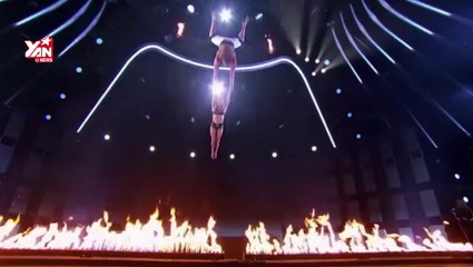 thí sinh Got Talent tuột chân rơi xuống sàn diễn