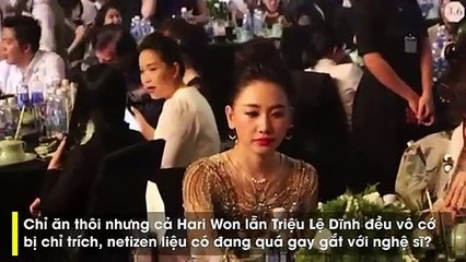 Chỉ ăn thôi nhưng cả Hari Won lẫn Triệu Lệ Dĩnh đều vô cớ bị chỉ trích, netizen liệu có đang quá gay gắt với nghệ sĩ?