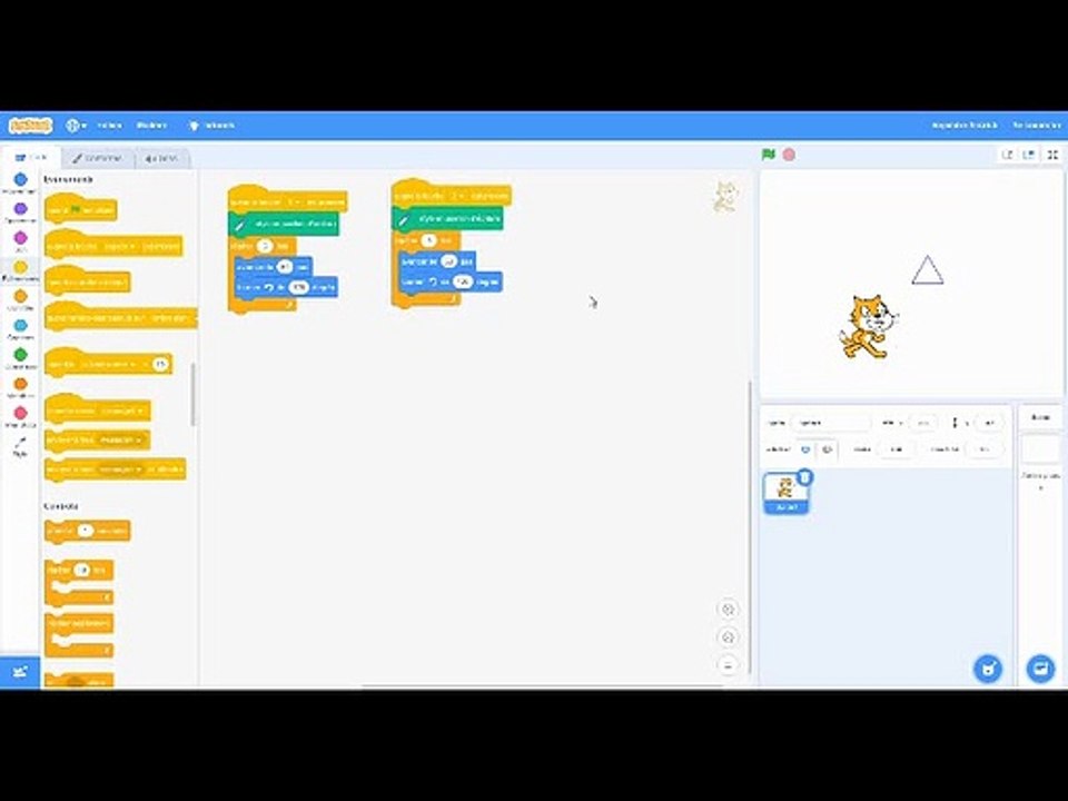 Utiliser Scratch pour construire une frise - Niveau 1
