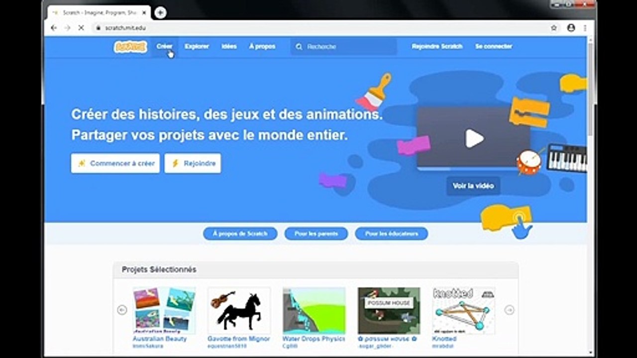 Premiers pas avec Scratch