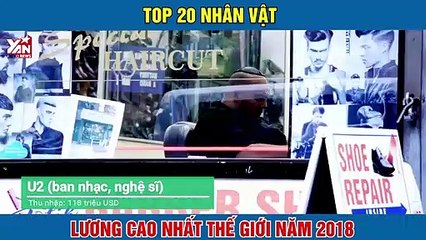 Top 20 nhân vật được trả lương cao nhất Thế giới năm 2018