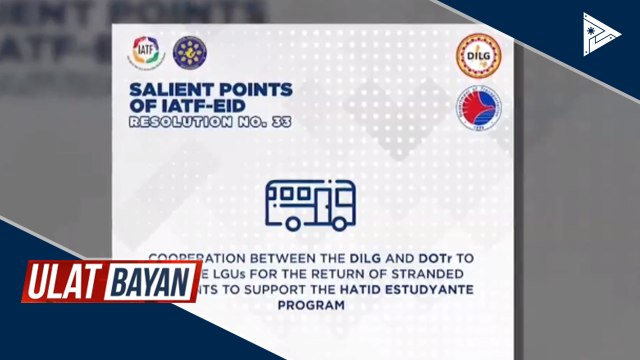 Mga stranded na estudyante, maaari nang makauwi sa ilalim ng Hatid-Estudyante Program ng DOTr