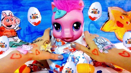GIANT Kinder Surprise MLP Christmas Winter Wonderland Eggs Toys