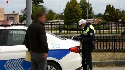 Sokağa çıkma kısıtlamasına uymayan ve polise direnen sürücüye ceza