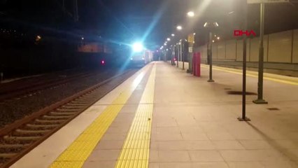 TEKİRDAĞ Marmaray'dan geçen yük treni Çorlu'da