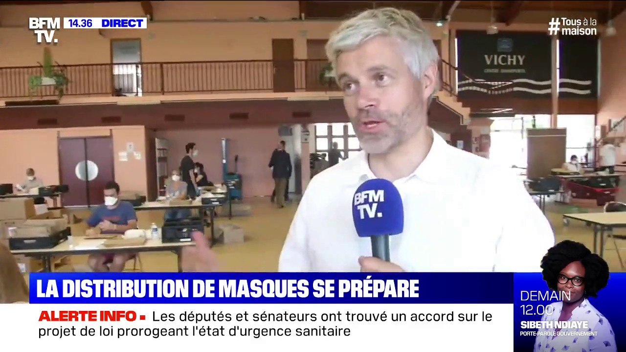 Laurent Wauquiez: "Un masque sera distribué à chaque enfant mardi dans les transports" en Auvergne-Rhône-Alpes