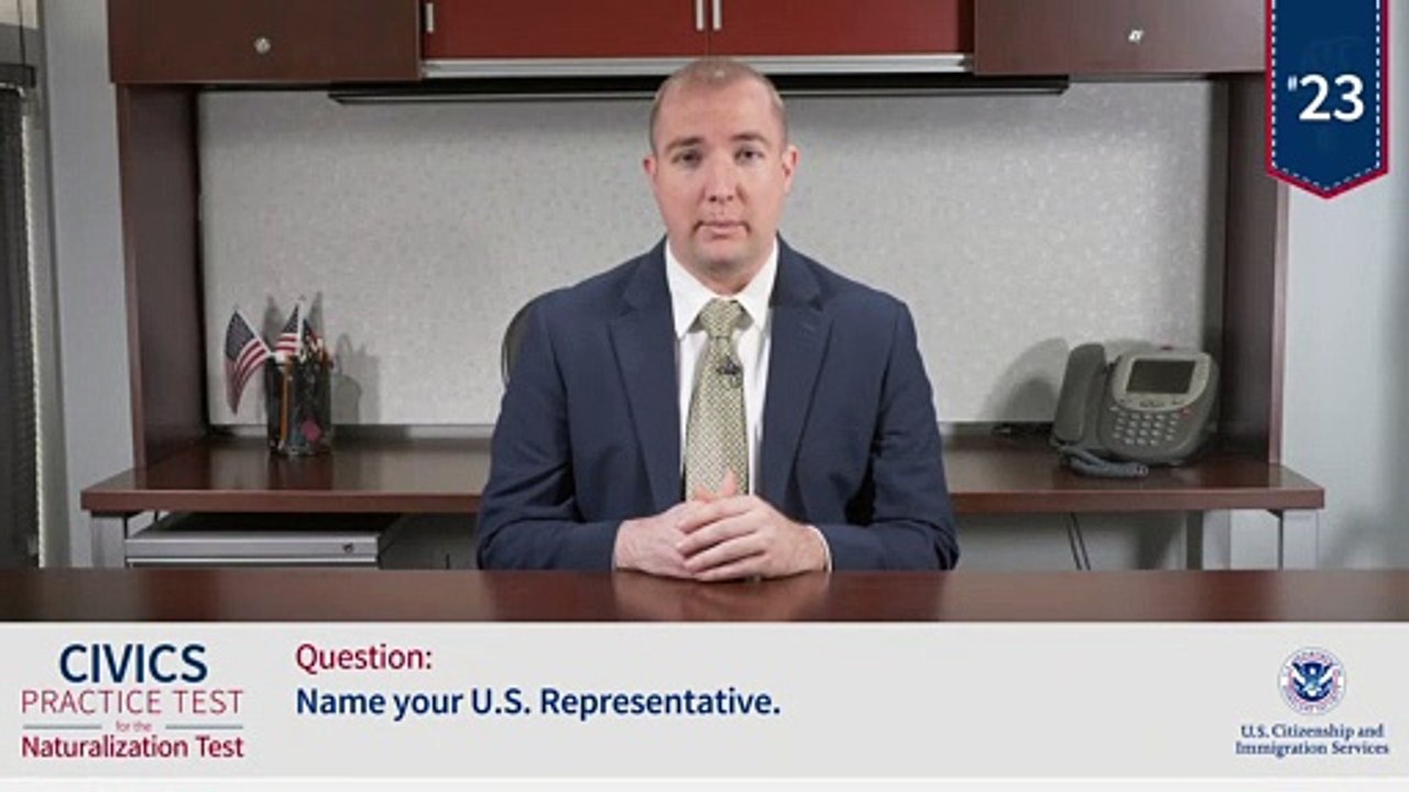 23 of 100 Name your U S  Representative  US Citizenship Neutralization