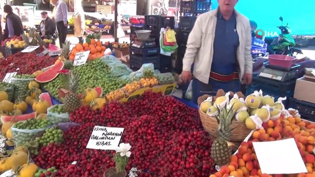 Meşhur Lapseki Kirazı Tezgahlarda 20 Liradan Yerini Aldı