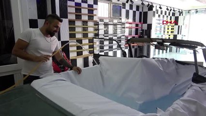 ANTALYA Havuza çevirdikleri otomobille cadde tur attılar-2