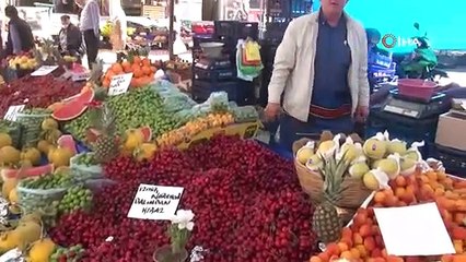 Meşhur Lapseki kirazı tezgahlarda 20 liradan yerini aldı