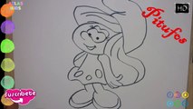 Cómo Dibujar a Pitufo y Pitufa  2020  Niños  How to Draw Smurf  Kids 
