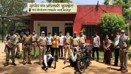 वन विभाग की टीम ने दबोचे दो शिकारी