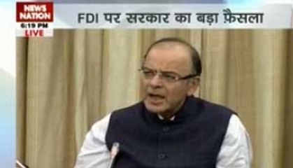 Arun Jaitley briefs media on FDI