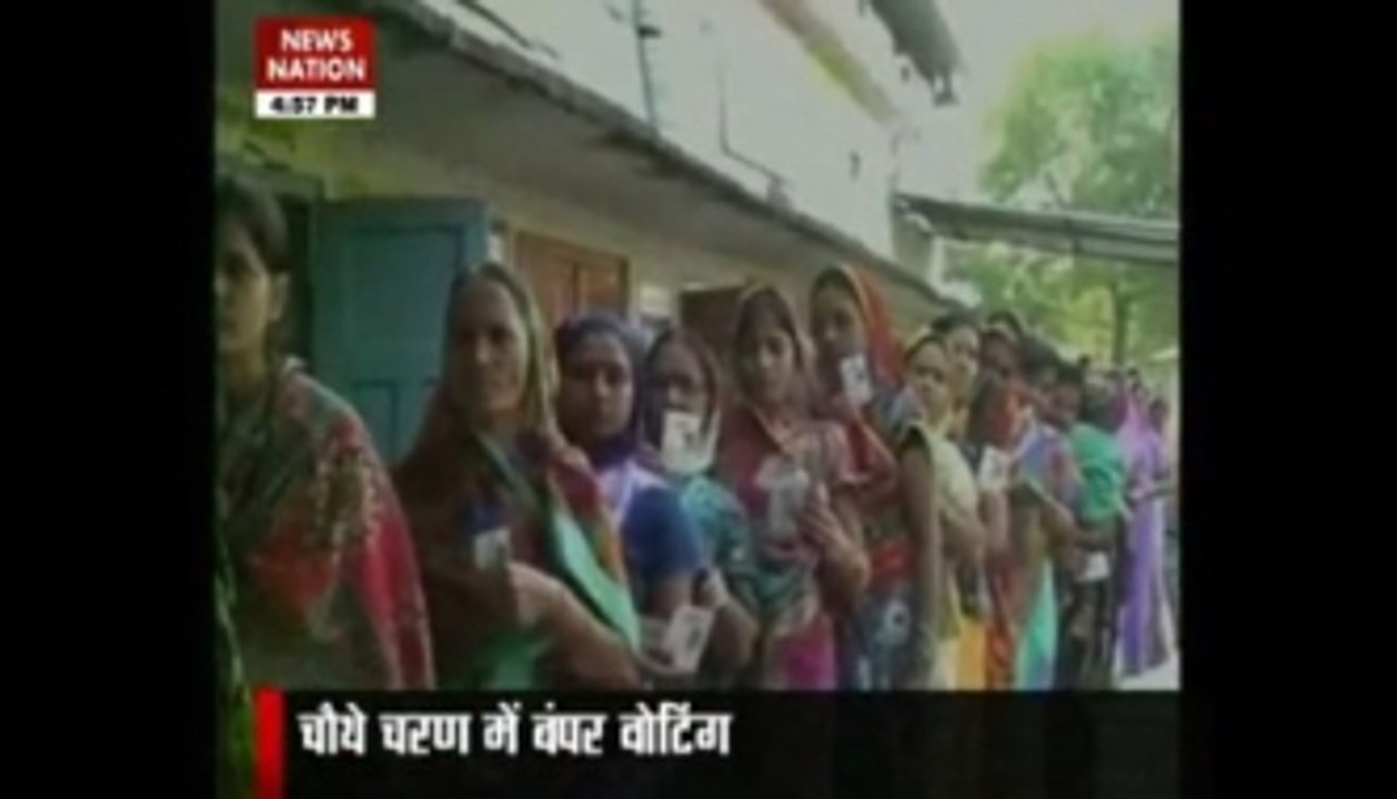 55% polling recorded till 4pm for fourth phase