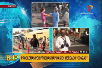 Problemas por pruebas rápidas en mercado Conzac en Los Olivos