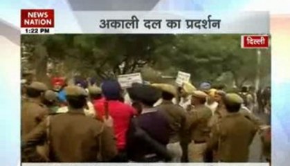 Akali Dal protests outside CM Kejriwal’s residence