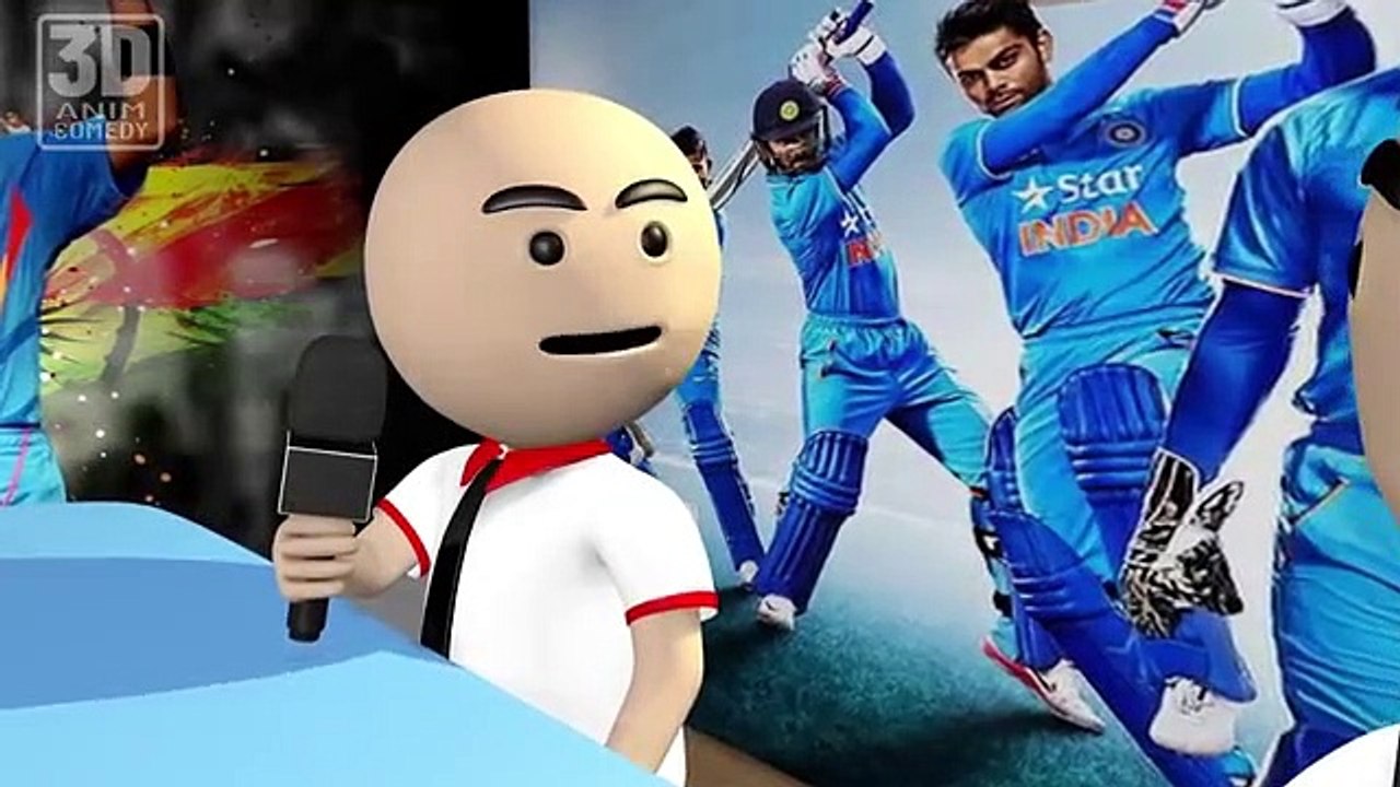 3D ANIM COMEDY - CRICKET INDIA VS WESTINDIES __ O 1st ODI __ LAST OVER __ FULL VIDE