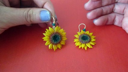 Aretes Caseros de Flor de Girasol