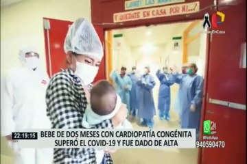 Bebé de dos meses con cardiopatía congénita superó el Covid-19 y fue dado de alta