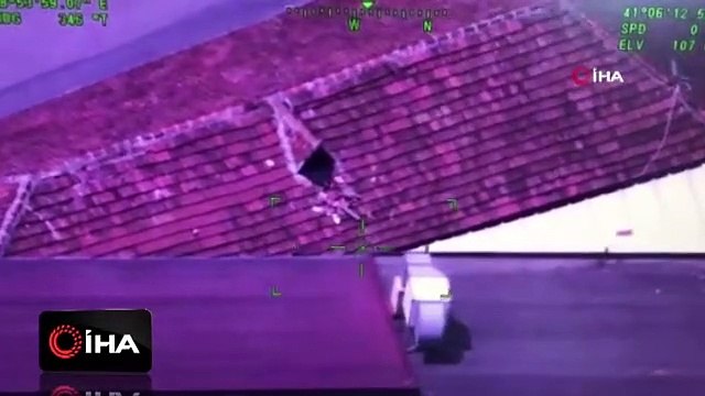 Polis helikopteri kamerası, DHKP-C yanlılarının cenazedeki provokasyonu böyle görüntüledi