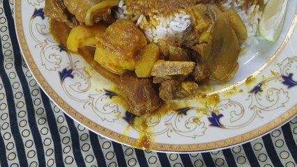 Eating Spicy Beef Curry with Rice ASMR