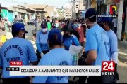 Tumbes: ambulantes se enfrentaron a serenos para evitar que se lleven sus productos