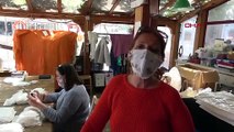 ÇANAKKALE Koronavirüs girmeyen Bozcaada'da, kadınlar gönüllü maske üretiyor