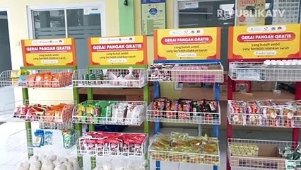 Gerai pangan warga Depok untuk membantu warga lainnya yang terdampak covid-19.