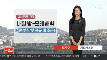 [날씨] 밤부터 황사 영향…내일 낮부터 차차 흐려져