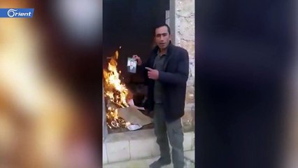 بعد نبش القبور.. فيديو جديد لعناصر ميليشيا أسد يحرقون منازل المدنيين جنوب إدلب