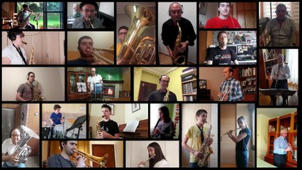 La banda de música de Lerín homenaje a su gigante "La Dorotea"