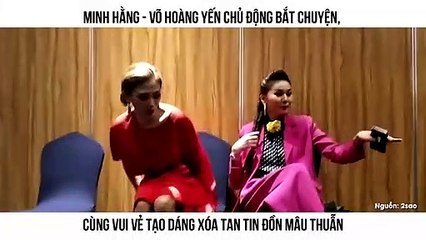 Minh Hằng - Võ Hoàng Yến chủ động bắt chuyện, cùng vui vẻ tạo dáng xóa tan tin đồn mâu thuẫn