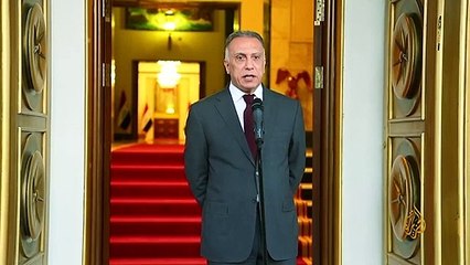 المتظاهرون يعودون إلى شوارع بغداد معلنين رفضهم لحكومة الكاظمي.. التفاصيل مع مراسل الجزيرة
