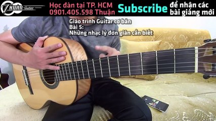 Tự học Guitar #4 CÁCH CHƠI TAY PHẢI CHUẨN VÀ 1 ÍT NHẠC LÝ CƠ BẢN Thuận Guitar