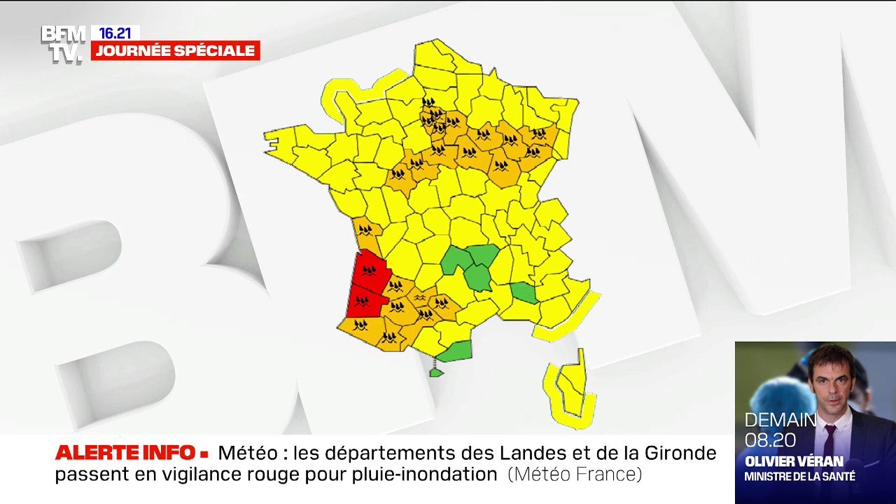 Les Landes et La Gironde passent en vigilance rouge pour pluie-inondation