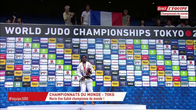 Parcours de Marie-Eve Gahié (-70kg) - ChM judo 2019