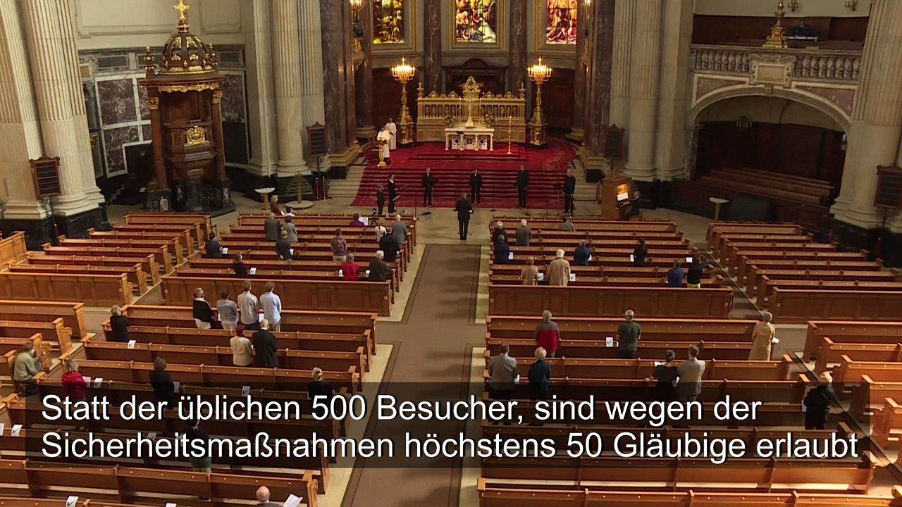 Berliner Dom : Erster öffentliche Gottesdienst nach Corona-Lockerungen