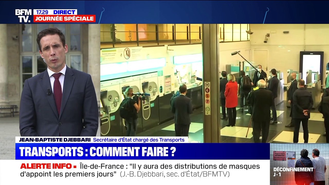 Jean-Baptiste Djebbari: "Il y aura des distributions de masques d'appoint les premiers jours" - 10/05
